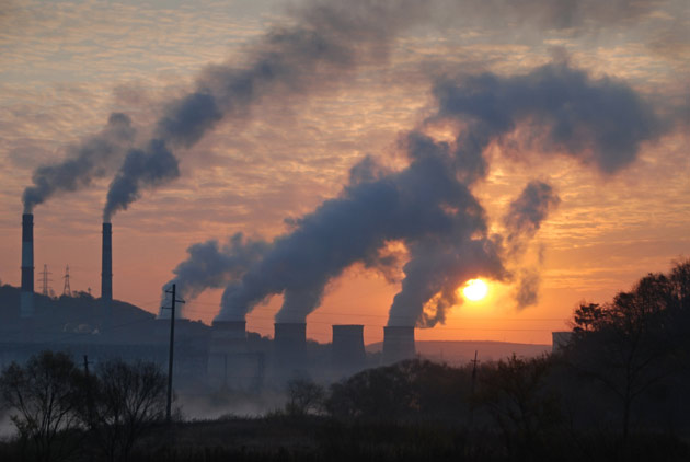空汙如鍋蓋　台中火力發電廠